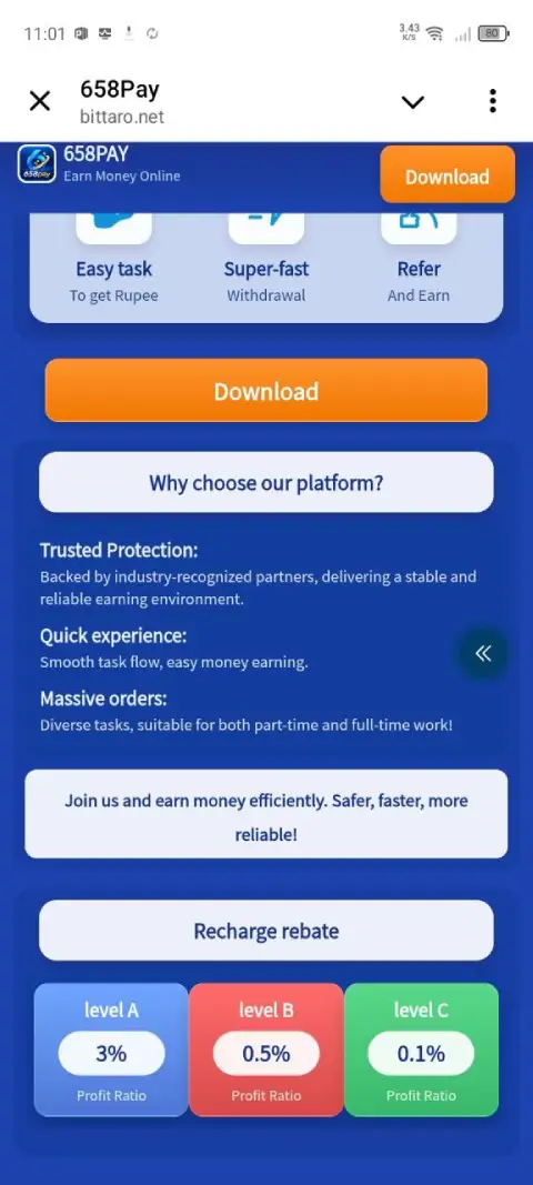 658pay Features – Download and Refer Earn