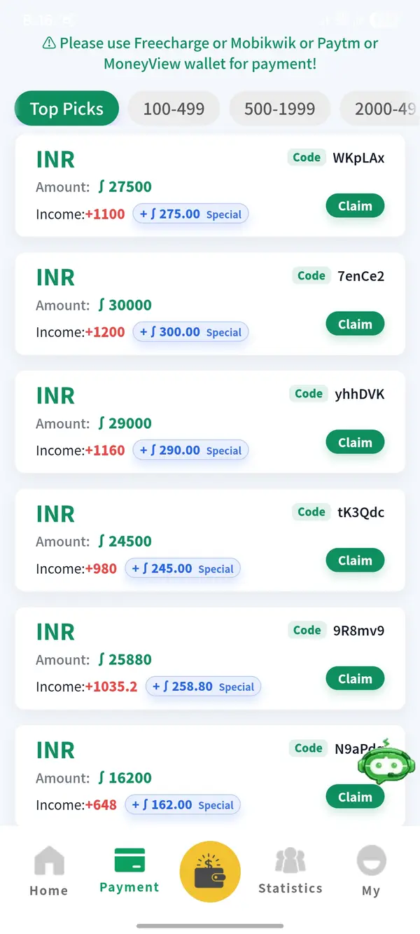 658pay Payment – Claim orders and income